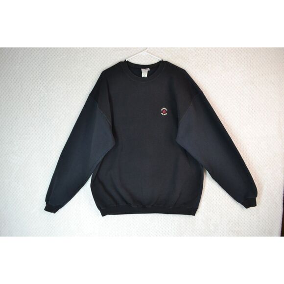 Converse Men's XL Black Embroidered Logo Long Sleeve Sweatshirt - Picture 1 of 11